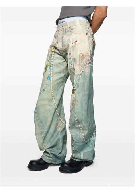 jeans loose fit 2006 uomo bianco e verde ACNE STUDIOS | BK0702AET